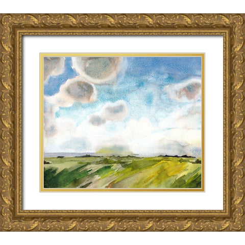 May Sky Studies III Gold Ornate Wood Framed Art Print with Double Matting by McCreery, Paul