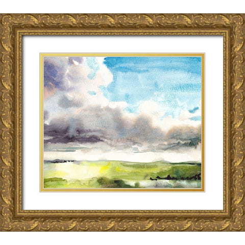 May Sky Studies IV Gold Ornate Wood Framed Art Print with Double Matting by McCreery, Paul