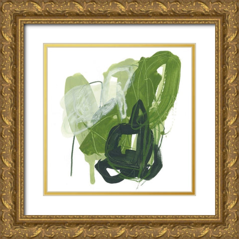 Jade Schematic IV Gold Ornate Wood Framed Art Print with Double Matting by Vess, June Erica