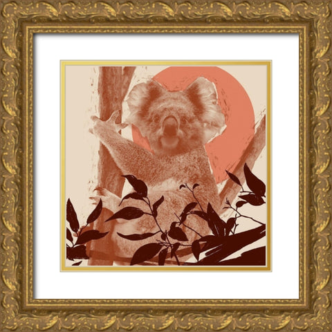Pop Art Koala II Gold Ornate Wood Framed Art Print with Double Matting by Green, Jacob
