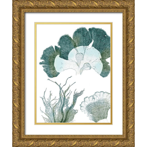 Seaside Seaweed II Gold Ornate Wood Framed Art Print with Double Matting by Vision Studio