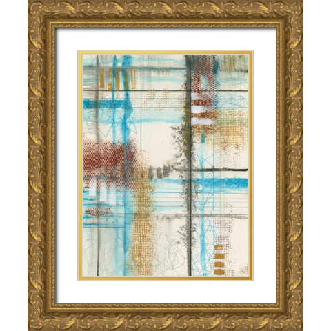 Primary Lineage III Gold Ornate Wood Framed Art Print with Double Matting by Goldberger, Jennifer