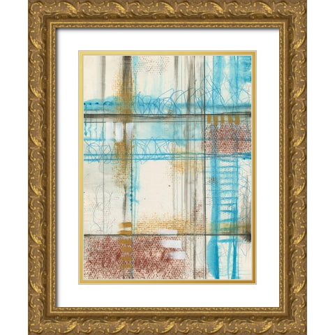 Primary Lineage V Gold Ornate Wood Framed Art Print with Double Matting by Goldberger, Jennifer