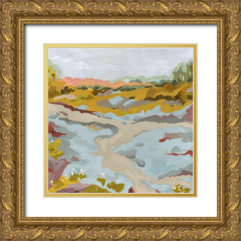 Lowland River II Gold Ornate Wood Framed Art Print with Double Matting by Green, Jacob