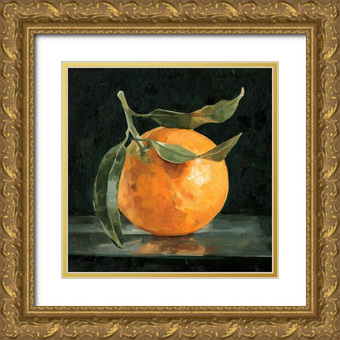 Dark Orange Still Life I Gold Ornate Wood Framed Art Print with Double Matting by Caroline, Emma
