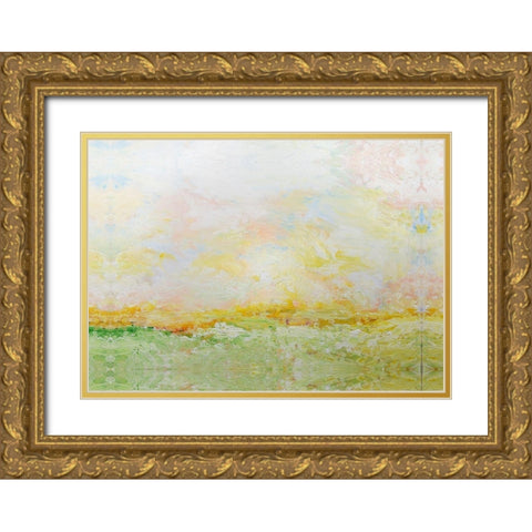 Nantucket Spring Gold Ornate Wood Framed Art Print with Double Matting by Friedlander, Allan