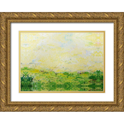 Montauk Summer Gold Ornate Wood Framed Art Print with Double Matting by Friedlander, Allan