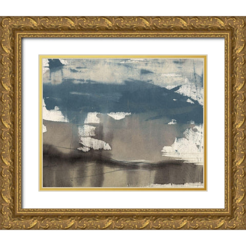 Kinetic Coastline I Gold Ornate Wood Framed Art Print with Double Matting by Goldberger, Jennifer