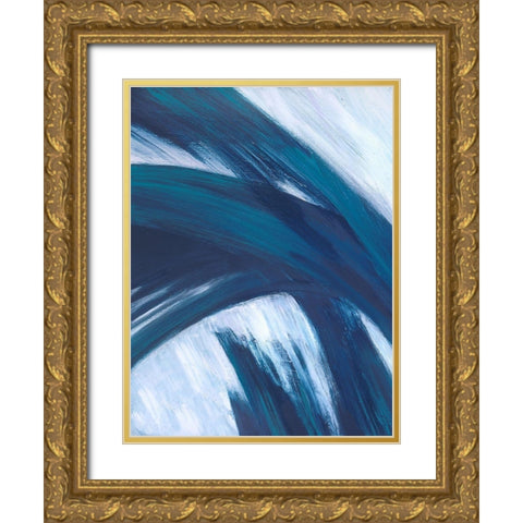 Fronds Kline I Gold Ornate Wood Framed Art Print with Double Matting by Wilkins, Suzanne