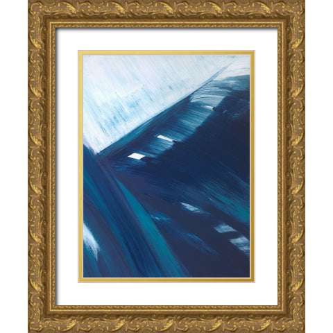 Fronds Kline II Gold Ornate Wood Framed Art Print with Double Matting by Wilkins, Suzanne