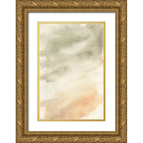 Pastel Gradation II Gold Ornate Wood Framed Art Print with Double Matting by Goldberger, Jennifer