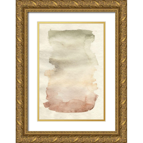 Pastel Gradation III Gold Ornate Wood Framed Art Print with Double Matting by Goldberger, Jennifer