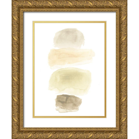 Stone Flow I Gold Ornate Wood Framed Art Print with Double Matting by Vess, June Erica