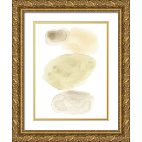 Stone Flow II Gold Ornate Wood Framed Art Print with Double Matting by Vess, June Erica