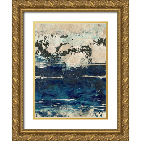 Silver Surf II Gold Ornate Wood Framed Art Print with Double Matting by Harper, Ethan