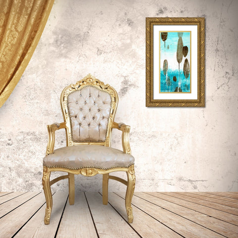 Cattails I Gold Ornate Wood Framed Art Print with Double Matting by Harper, Ethan