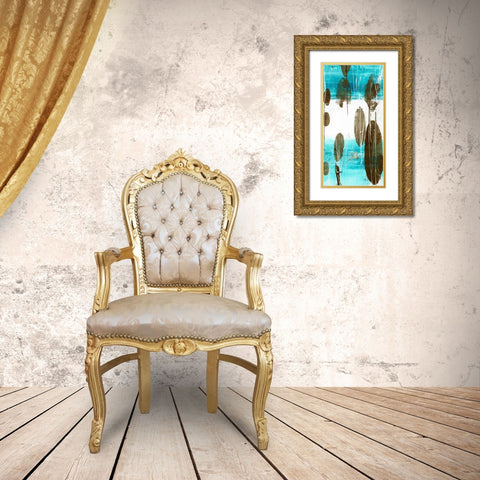 Cattails II Gold Ornate Wood Framed Art Print with Double Matting by Harper, Ethan