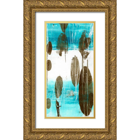 Cattails II Gold Ornate Wood Framed Art Print with Double Matting by Harper, Ethan
