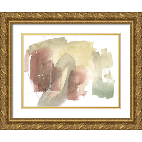 Warm Occurences II Gold Ornate Wood Framed Art Print with Double Matting by Goldberger, Jennifer