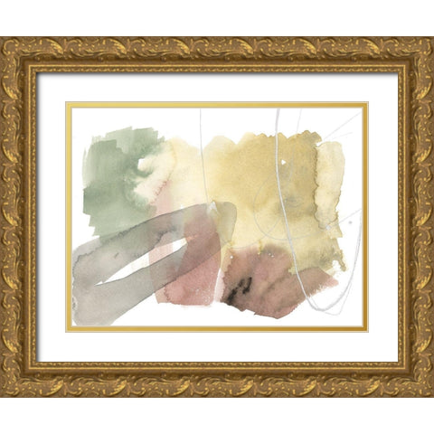 Warm Occurences III Gold Ornate Wood Framed Art Print with Double Matting by Goldberger, Jennifer