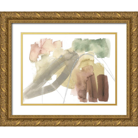 Warm Occurences IV Gold Ornate Wood Framed Art Print with Double Matting by Goldberger, Jennifer