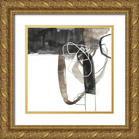 Interlocked I Gold Ornate Wood Framed Art Print with Double Matting by Goldberger, Jennifer