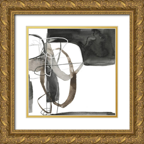 Interlocked II Gold Ornate Wood Framed Art Print with Double Matting by Goldberger, Jennifer