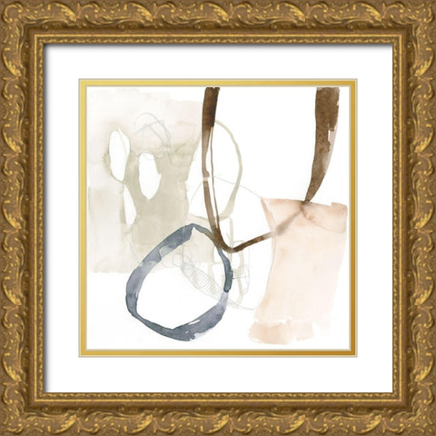 Open Cells II Gold Ornate Wood Framed Art Print with Double Matting by Goldberger, Jennifer