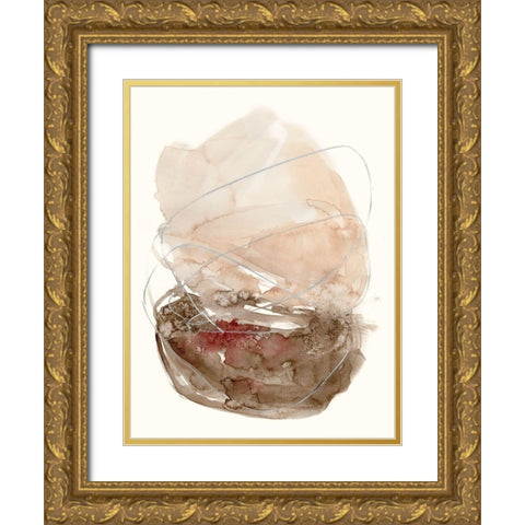 Earth Bloom II Gold Ornate Wood Framed Art Print with Double Matting by Goldberger, Jennifer