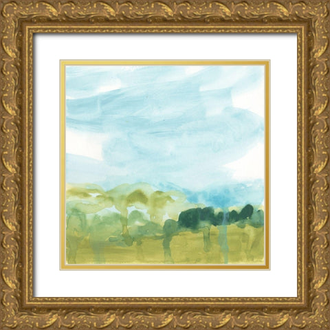 Landscape Flow II Gold Ornate Wood Framed Art Print with Double Matting by Vess, June Erica