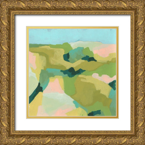 Valley Facets I Gold Ornate Wood Framed Art Print with Double Matting by Vess, June Erica