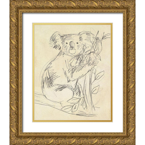 Outback Sketch I Gold Ornate Wood Framed Art Print with Double Matting by Vess, June Erica