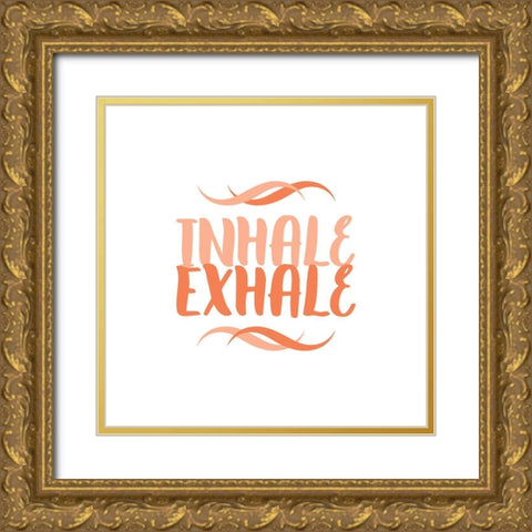 Just Breathe I Gold Ornate Wood Framed Art Print with Double Matting by Popp, Grace