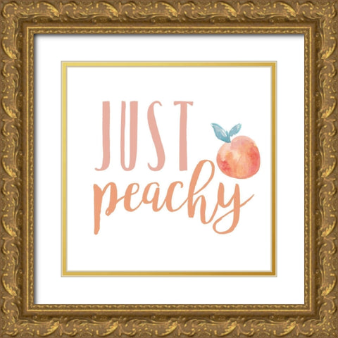 Peach Life I Gold Ornate Wood Framed Art Print with Double Matting by Studio W