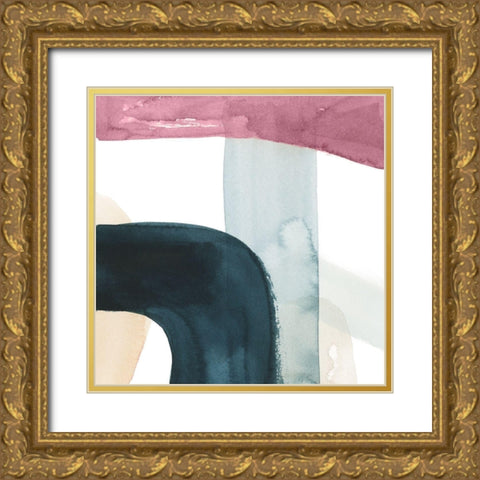 Custom Moderne V Gold Ornate Wood Framed Art Print with Double Matting by Popp, Grace