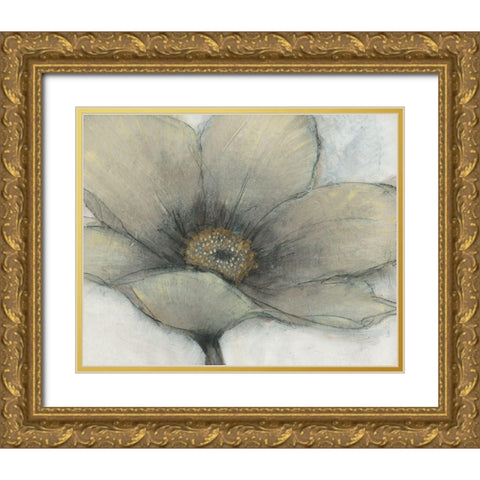 Single Cream Bloom II Gold Ornate Wood Framed Art Print with Double Matting by OToole, Tim