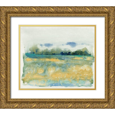 Flowing Landscape I Gold Ornate Wood Framed Art Print with Double Matting by OToole, Tim