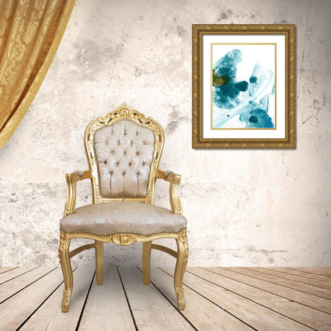 Stardust Abstract II Gold Ornate Wood Framed Art Print with Double Matting by Harper, Ethan