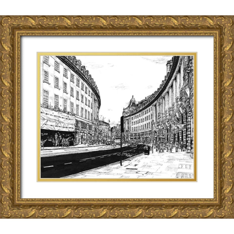 European Vacation in BandW IV Gold Ornate Wood Framed Art Print with Double Matting by Wang, Melissa