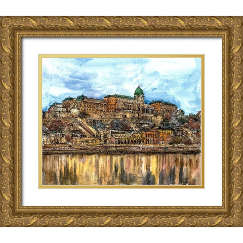 Trip to Europe III Gold Ornate Wood Framed Art Print with Double Matting by Wang, Melissa