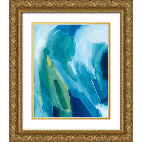 Aerial Island I Gold Ornate Wood Framed Art Print with Double Matting by Popp, Grace