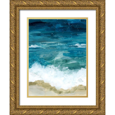 Shattered Waved I Gold Ornate Wood Framed Art Print with Double Matting by Popp, Grace