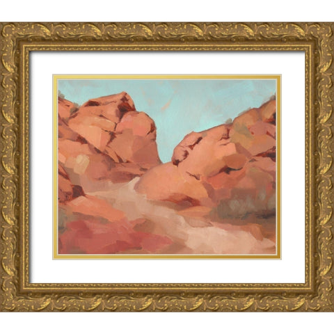 Red Rocks View I Gold Ornate Wood Framed Art Print with Double Matting by Green, Jacob