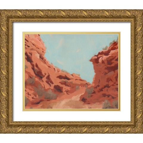 Red Rocks View II Gold Ornate Wood Framed Art Print with Double Matting by Green, Jacob