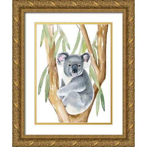 Woodland Koala I Gold Ornate Wood Framed Art Print with Double Matting by Warren, Annie
