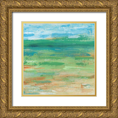 Spring Green Pasture I Gold Ornate Wood Framed Art Print with Double Matting by OToole, Tim