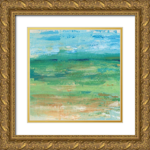 Spring Green Pasture II Gold Ornate Wood Framed Art Print with Double Matting by OToole, Tim