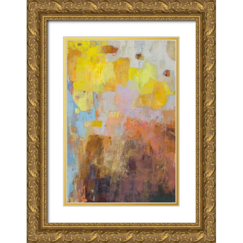 Mazed Gold Ornate Wood Framed Art Print with Double Matting by Jachimiec, Sue
