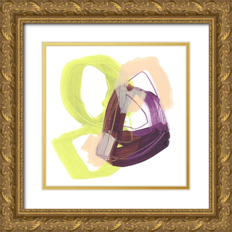 Convex Motion II Gold Ornate Wood Framed Art Print with Double Matting by Vess, June Erica