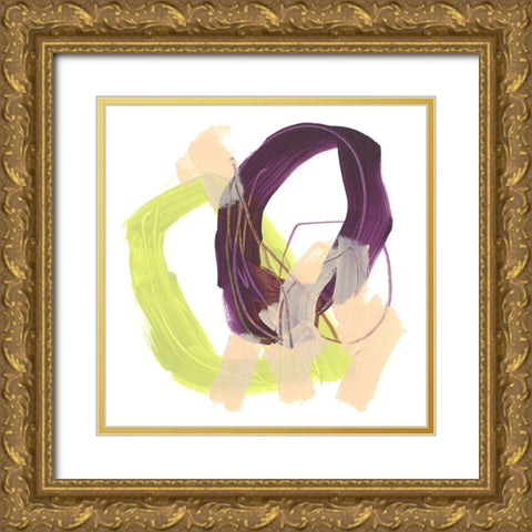 Convex Motion III Gold Ornate Wood Framed Art Print with Double Matting by Vess, June Erica